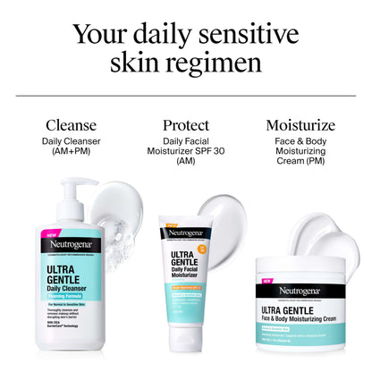 Neutrogena skin cleaning agent — fragrance free foaming daily cleanser for sensitive skin