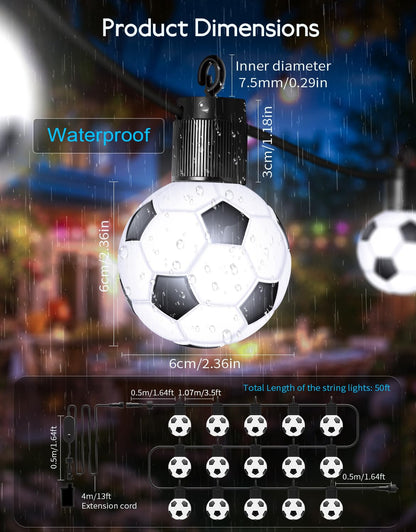 RainbowShow string lights — 50ft outdoor lights with app control and RGBW bulbs