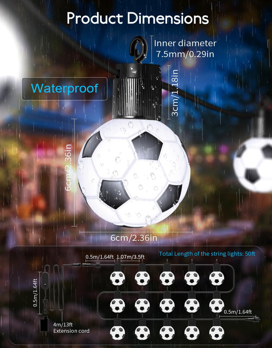 RainbowShow string lights — 50ft outdoor lights with app control and RGBW bulbs