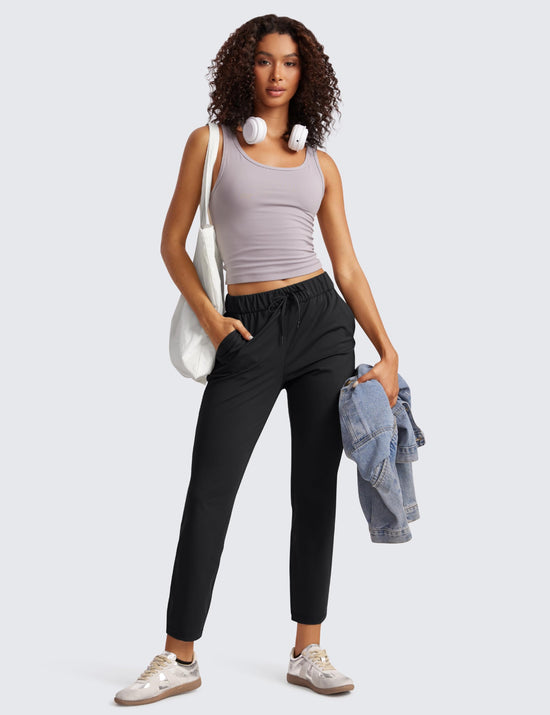 CRZ YOGA 4-way stretch ankle golf pants for women with pockets