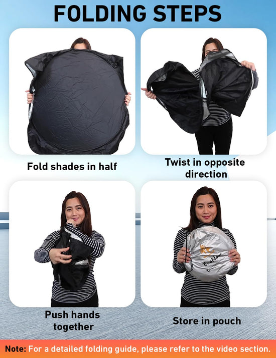 EcoNour vehicle interior shade - round design for better sun protection