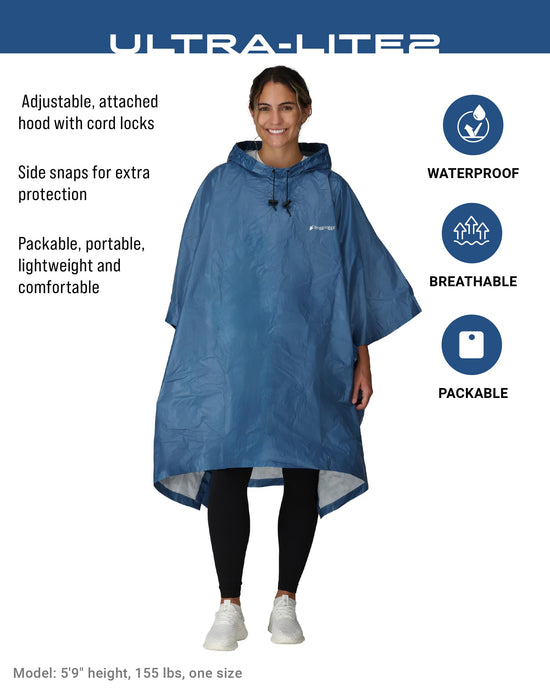 Coat — Lightweight and breathable waterproof poncho for adults and youth sizes
