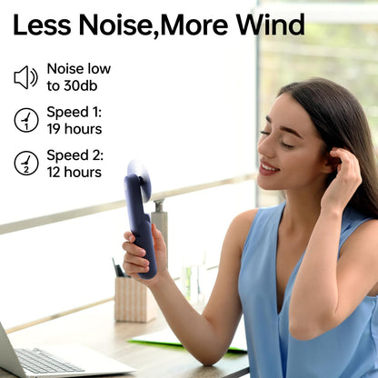 JISULIFE portable handheld fan - mini 3 in 1 with rechargeable battery