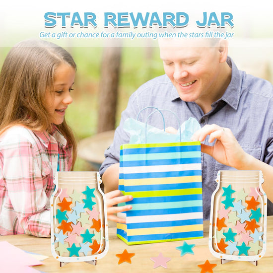 Magnetic reward jar — personalized stars reward jar for kids behavior