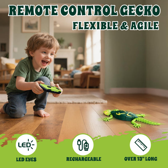 HYES wall crawler gecko - remote control wall crawling robot toy for ages 4-8