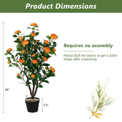 Goplus artificial camellia tree — realistic design and vibrant colors