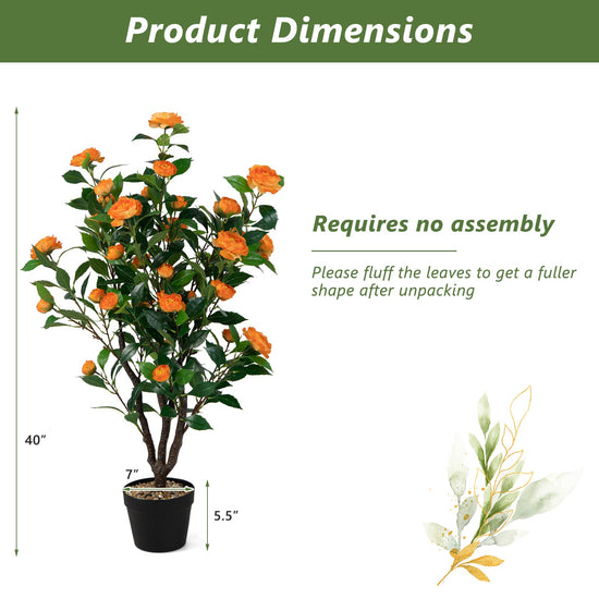 Goplus artificial camellia tree — realistic design and vibrant colors