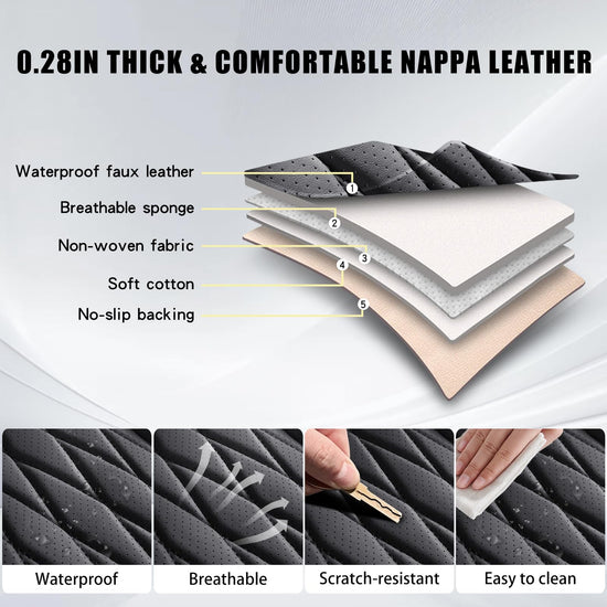WELLDO vehicle seat covers — Waterproof non-slip design with thick cushion