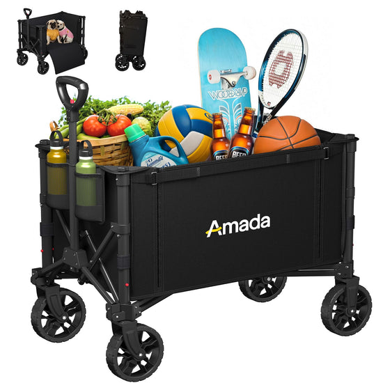 Utility cart wagon — Foldable with 220 lbs capacity and expandable storage