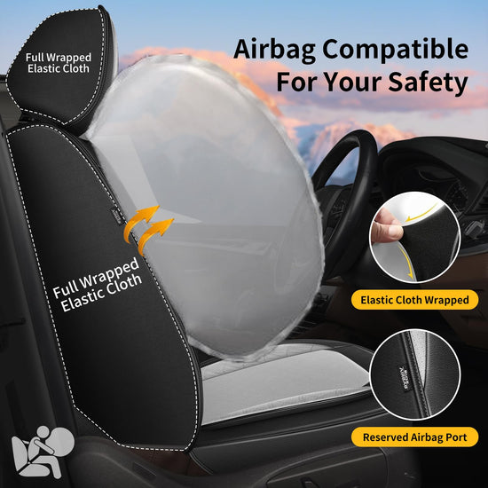 AOMSAZTO vehicle seat cover — leather, waterproof fit for Volvo XC70 2003-2016