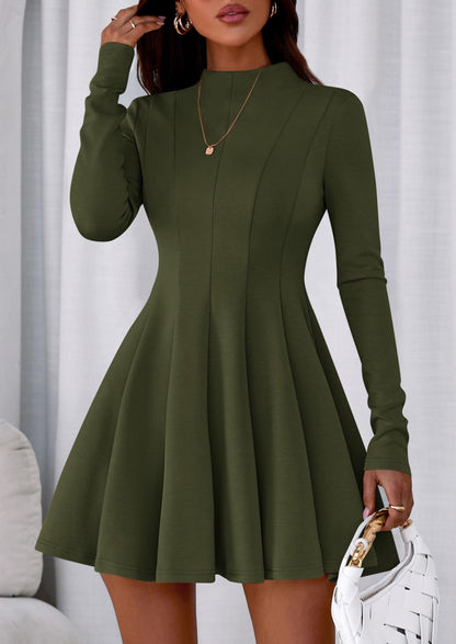 PrettyGarden dress — Elegant long sleeve swing dress for homecoming party