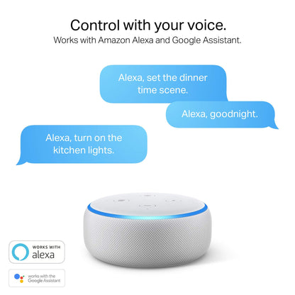 Kasa smart plug power strip - 3 smart outlets and 2 USB ports, works with Alexa and Google Home.
