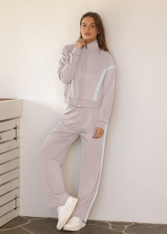 Track suit — XIEERDUO women's lounge set with wide leg sweatpants and sweatshirt
