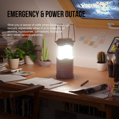 Lichamp LED camping lantern — portable battery powered light for emergencies
