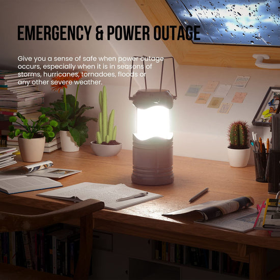 Lichamp LED camping lantern — portable battery powered light for emergencies
