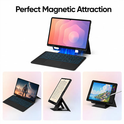 Aioopro keyboard case with trackpad and backlit keyboard for Samsung Galaxy Tab S11 Ultra 14.6 inch