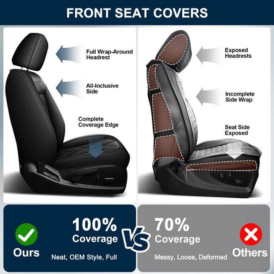 AOMSAZTO vehicle seat cover — Custom fit leather for Chevy Colorado 2015-2026