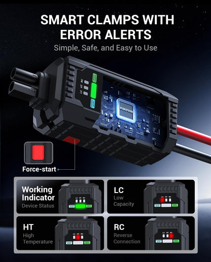 AVAPOW jump starter — 6000A portable with USB3.0 power bank and SOS light.