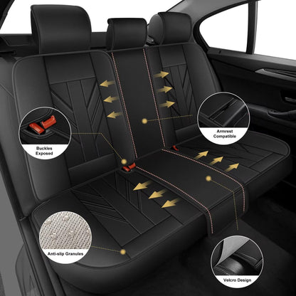AOMSAZTO leather seat covers — fit for Toyota bZ 2026 full set in black