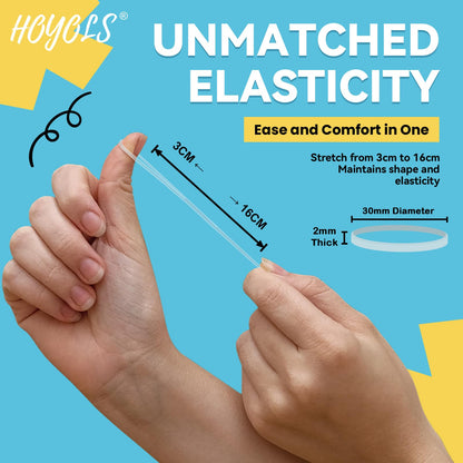 HAIR_TIE — No crease damage TPU elastics by HOYOLS, 1500 pieces for kids and women hair.