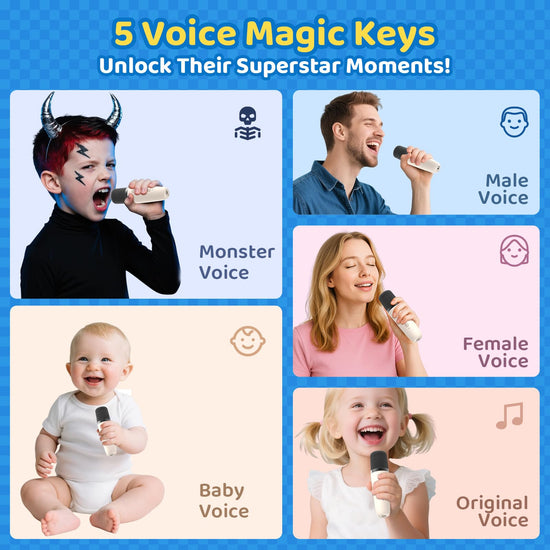 Jeefu karaoke machine for kids - fun gift for ages 3-12 years old girls and boys