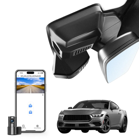 Mangoal onboard camera — 4K front and 1080p rear for Ford Mustang Gen7 2024-2026