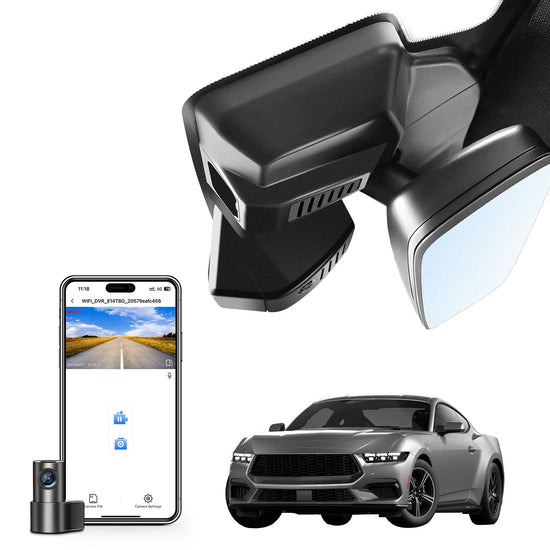 Mangoal onboard camera — 4K front and 1080p rear for Ford Mustang Gen7 2024-2026
