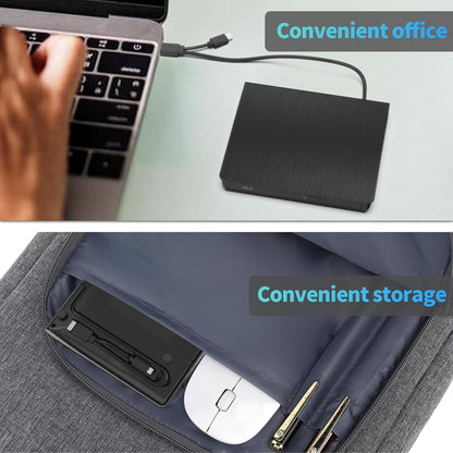 Optical disc drive — Slim and portable USB 3.0 and Type-C reader and writer for multiple systems