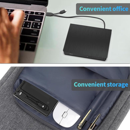 Optical disc drive — Slim and portable USB 3.0 and Type-C reader and writer for multiple systems