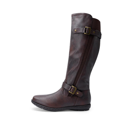 DREAM PAIRS knee high winter boots with faux fur lining
