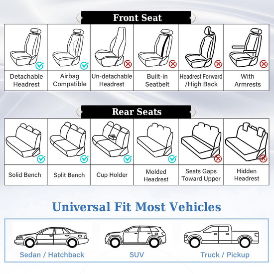 Coverado vehicle seat cover — luxury faux leather, waterproof, universal fit, brown