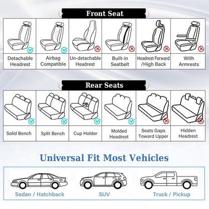 Coverado car seat cover — waterproof faux leather for most vehicles