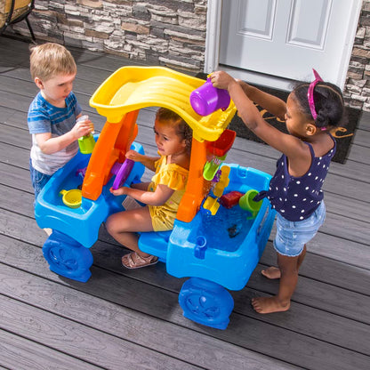 Step2 car wash splash center — kids water table with car and accessories