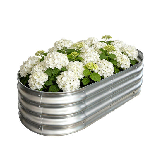 Galvanized Raised Garden Bed — 4×2×1 ft