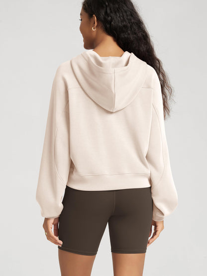 ODODOS sweatshirt — Modal soft long sleeve cropped oversized pullover with pocket