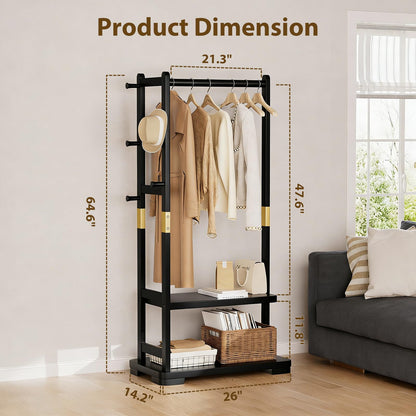Solid Wood Clothes Rack