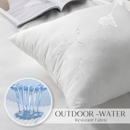 Ashler Outdoor Pillows, 18 x 18 Waterproof Pillow Inserts Set of 4