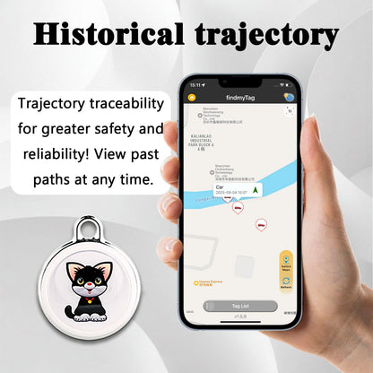 GPS Tracker for Dogs, Mini Cat Tracker, Smart Pet Tracker, Real-Time Tracking & Anti-Lost Alerts, No Monthly Fee, No SIM Card, Waterproof & Drop-Proof, 365-Day Battery Life, Works with iOS & Android