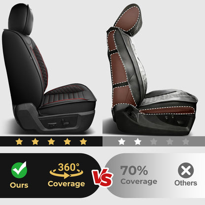 AOMSAZTO vehicle seat cover - Full set for Dodge RAM 2002-2025 Crew Cab with curved bench, black