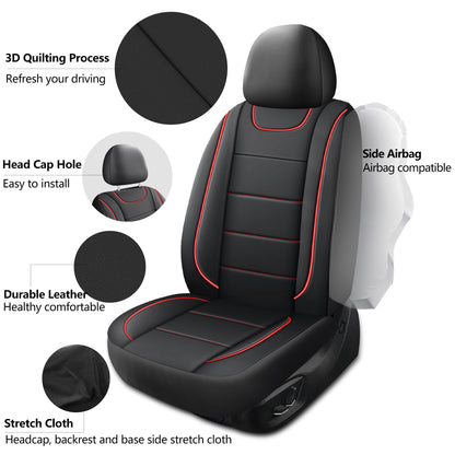 HChengkikz vehicle seat cover — Quilted leather, waterproof, airbag compatible