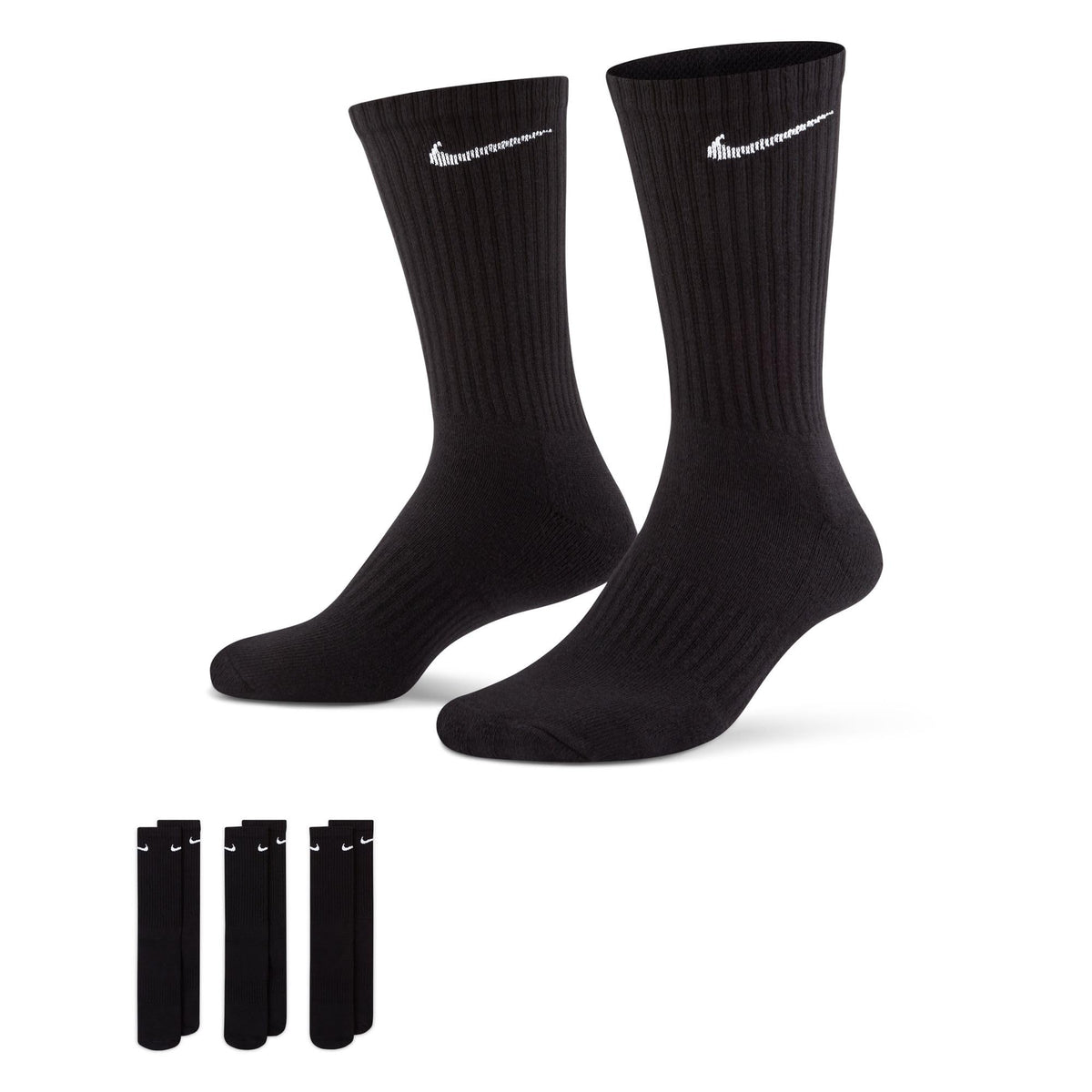 Nike cushioned training crew socks - unisex adult 3-pack