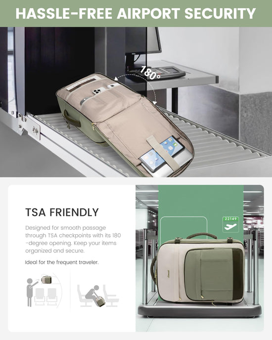 LOVEVOOK travel backpack with 3 packing cubes for carry-on and personal items