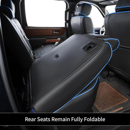 EKR vehicle seat cover — custom fit waterproof black faux leather for RAM 1500 Quad Cab 2019-2024