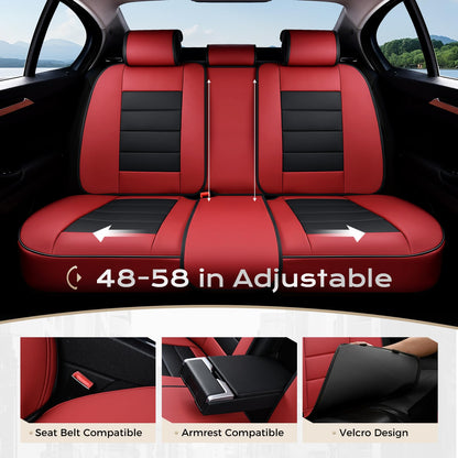 Coverado car seat cover set - waterproof leather for most cars