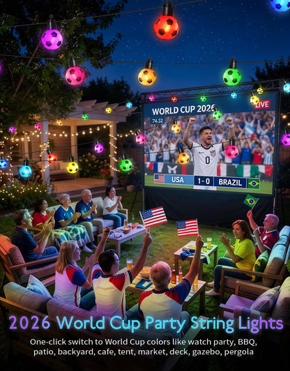 RainbowShow string lights — 50ft outdoor lights with app control and RGBW bulbs