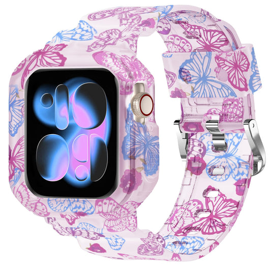 Watch band — Compatible crystal clear bumper case for Apple Watch 49mm to 38mm