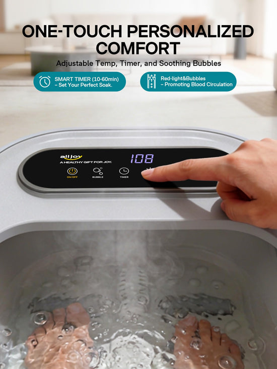 ALLJOY foot spa massager with heat and bubbles for relaxation and stress relief