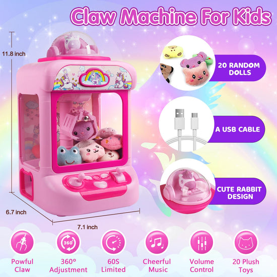 TingingYuli claw machine with mini plush toys for kids