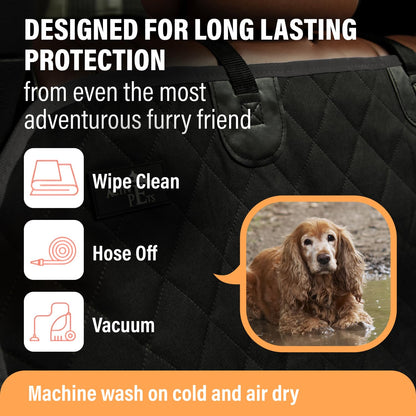 Active Pets dog car seat cover - waterproof backseat protection for travel