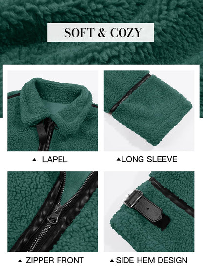 Coat — Faux fur and leather patchwork design from Tankaneo